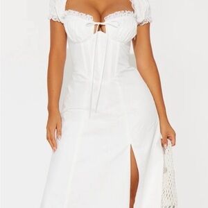 Fashion Nova White Midi Dress